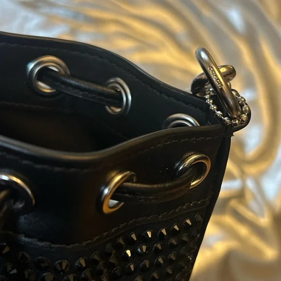 Coach Mini Bucket Bag With Crystals - Picture 10 of 13